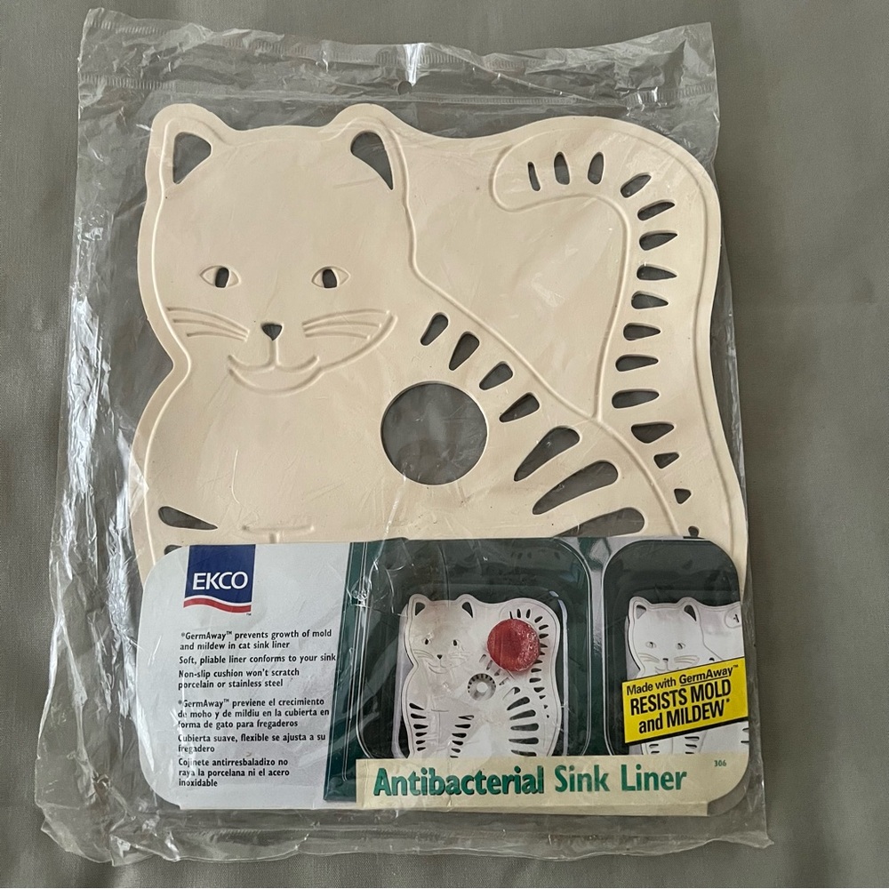 EKCO CAT Design Vintage 1996 Antibacterial Sink Liner Mat